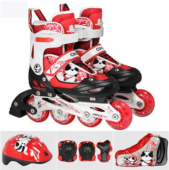 Giày trượt patin trọn bộ Cougar cao cấp MZS757- màu đỏ
