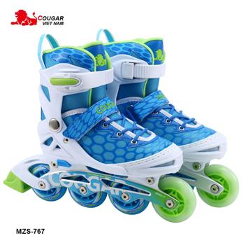 Giày trượt patin Cougar cao cấp màu xanh MZS767-XD