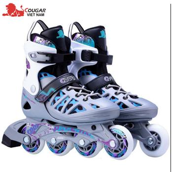 Giầy trượt patin size chân to Cougar 308N - Ghi