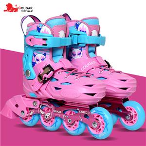 Giày trượt patin Cougar bánh mềm cao cấp MZS303 hồng