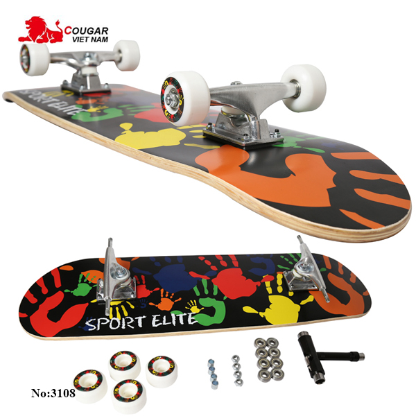 Ván trượt skateboard cao cấp sắc màu 3108-SM-1