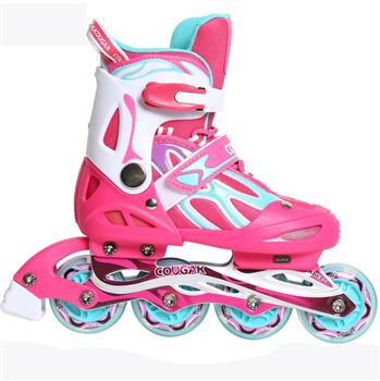 Giầy trượt patin Cougar 4 bánh sáng màu hồng MZS701QS-H